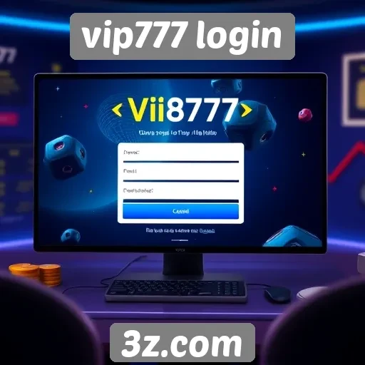 Análise da interface do site vip777 login